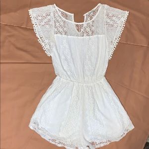 White lace romper